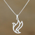 Sterling silver pendant necklace, 'Free Bird' - Sterling Silver Bird Pendant Necklace from Thailand (image 2) thumbail