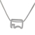 Collar colgante de plata esterlina - Collar de elefante rectangular de plata esterlina de Tailandia