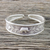 Sterling silver cuff bracelet, 'Elephant in Paradise' - Handcrafted Sterling Silver Elephant Cuff Bracelet