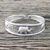 Sterling silver cuff bracelet, 'Elephant Way' - Handcrafted Sterling Silver Elephant Cuff Bracelet (image 2) thumbail