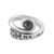 Sterling silver wrap ring, 'Silver Eye' - Handmade 925 Sterling Silver Flower and Eye Ring Thailand