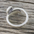 Sterling silver wrap ring, 'Silver Eye' - Handmade 925 Sterling Silver Flower and Eye Ring Thailand (image 2b) thumbail