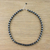 Onyx and hematite beaded necklace, 'Style by Night' - Onyx and Hematite Beaded Necklace from Thailand (image 2b) thumbail