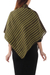 Cotton scarf, 'Nature Stripes' - Handwoven Cotton Scarf in Avocado and Olive from Thailand