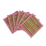 Cotton blend coasters, 'Lahu Pink' (set of 6) - Lahu Style Cotton Blend Coasters in Pink (Set of 6)
