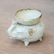 Ceramic oil warmer, 'Elephant Fragrance in White' - Elephant-Shaped Ceramic Oil Warmer in White from Thailand (image 2c) thumbail