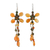Carnelian and unakite chandelier earrings, 'Pretty in Carnelian' - Hand Crafted Carnelian and Unakite Chandelier Earrings (image 2a) thumbail