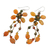 Carnelian and unakite chandelier earrings, 'Pretty in Carnelian' - Hand Crafted Carnelian and Unakite Chandelier Earrings (image 2c) thumbail