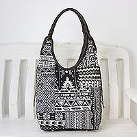 UNICEF Market | Cotton and Leather Handcrafted Handbag - Pride