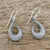 Sterling silver dangle earrings, 'Coral Hooks' - Textured Sterling Silver Dangle Earrings from Guatemala