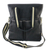 Umhängetasche aus Leder - Schwarze Lederhandtasche mit abnehmbarem Riemen und geräumigen Taschen