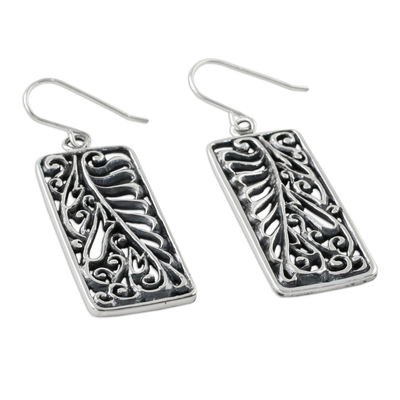 Sterling silver dangle earrings, 'Thai Grove' - Handmade Thai Sterling Silver Dangle Earrings