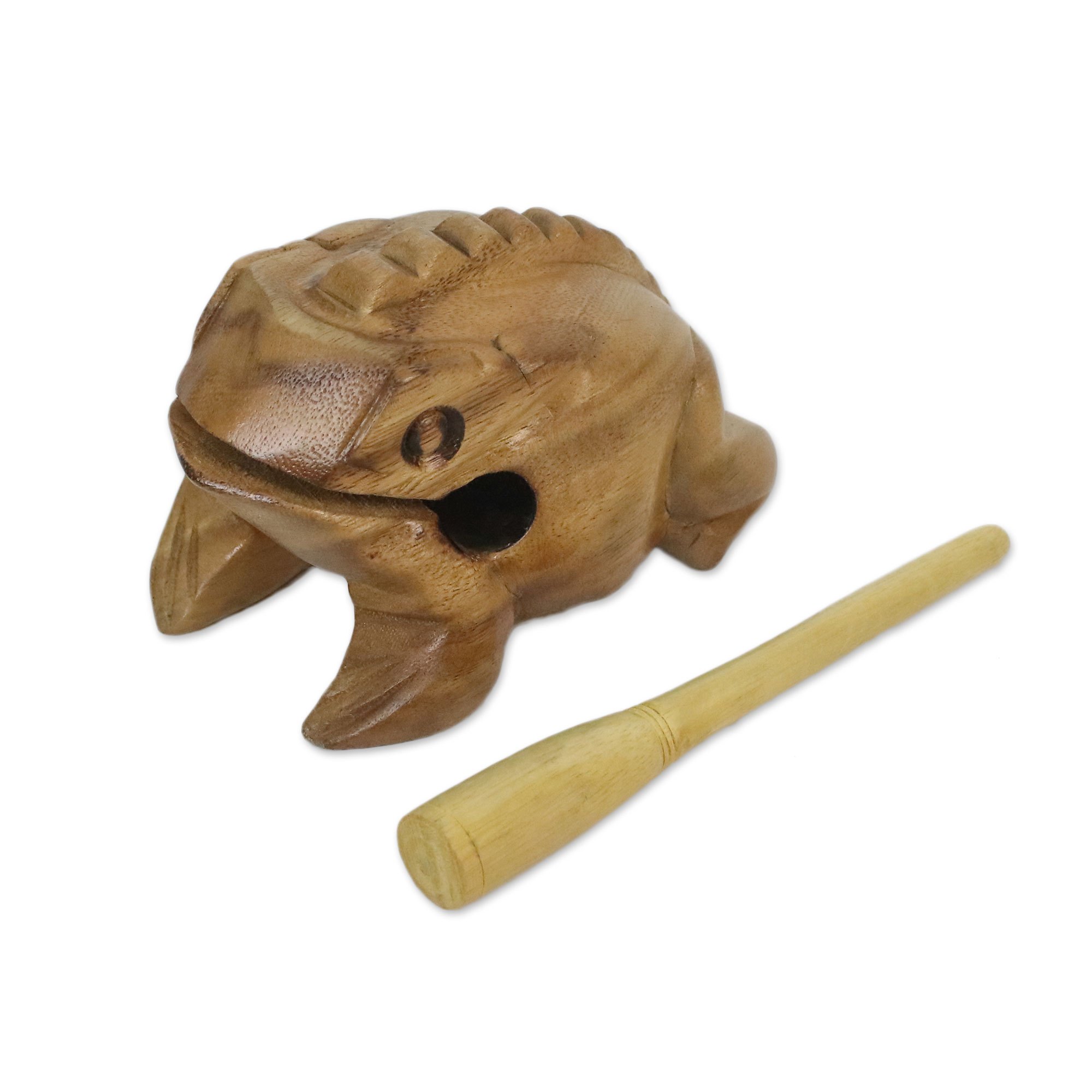 Brown Thai Frog Wood Percussion Instrument (5.5 Inch) Tenasserim