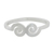 Sterling silver mid-finger ring, 'Cloud Swirls' - Spiral Motif Sterling Silver Mid-Finger Ring from Thailand