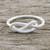 Sterling silver mid-finger ring, 'Gleaming Knot' - Sterling Silver Cocktail Mid-Finger Ring from Thailand