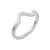 Sterling silver mid-finger ring, 'Wondrous Curves' - Wavy Sterling Silver Mid-Finger Ring from Thailand