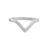Sterling silver mid-finger ring, 'Wondrous Angle' - Angular Sterling Silver Mid-Finger Ring from Thailand