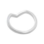 Sterling silver mid-finger ring, 'Wondrous Angle' - Angular Sterling Silver Mid-Finger Ring from Thailand