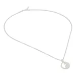 Sterling silver pendant necklace, 'Graceful Feline' - Handmade Sterling Silver Cat Pendant Necklace from Thailand