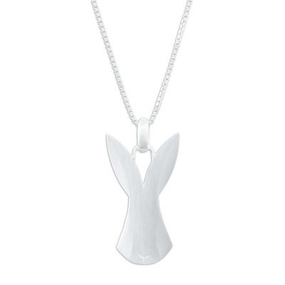 Collar colgante de plata esterlina - Collar con colgante de conejo de plata esterlina de Tailandia