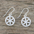 Sterling silver dangle earrings, 'Thai Grace' - Handmade Thai Sterling Silver Floral Dangle Earrings
