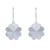 Sterling silver dangle earrings, 'Clover Love' - Handmade Thai Sterling Silver Floral Heart Dangle Earrings