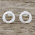 Sterling silver stud earrings, 'Eternity Annulet' - Handmade Thai Sterling Silver Modern Stud Earrings (image 2) thumbail