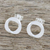 Sterling silver stud earrings, 'Eternity Annulet' - Handmade Thai Sterling Silver Modern Stud Earrings (image 2b) thumbail