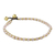 Rose quartz beaded anklet, 'Ringing Beauty' - Rose Quartz and Brass Beaded Anklet from Thailand (image 2a) thumbail