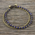 Lapis lazuli beaded anklet, 'Ringing Beauty' - Lapis Lazuli and Brass Beaded Anklet from Thailand thumbail