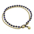 Lapis lazuli beaded anklet, 'Ringing Beauty' - Lapis Lazuli and Brass Beaded Anklet from Thailand (image 2c) thumbail
