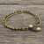 Tiger's eye beaded anklet, 'Ringing Beauty' - Tiger's Eye and Brass Beaded Anklet from Thailand (image 2b) thumbail