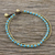 Brass beaded anklet, 'Ringing Beauty' - Brass and Calcite Beaded Anklet from Thailand (image 2) thumbail