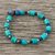 Lapis lazuli beaded bracelet, 'Oceanic Wonder' - Handcrafted Calcite and Lapis Lazuli Beaded Bracelet (image 2) thumbail