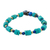 Lapis lazuli beaded bracelet, 'Oceanic Wonder' - Handcrafted Calcite and Lapis Lazuli Beaded Bracelet thumbail