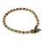 Unakite and jasper beaded bracelet, 'Mystic Field' - Unakite Red Jasper Brass Beaded Adjustable Bracelet (image 2c) thumbail