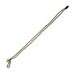 Rose quartz beaded bracelet, 'Valley of Roses' - Handmade Rose Quartz Brass Beaded Bracelet with Loop Closure