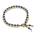 Lapiz lazuli beaded bracelet, 'Valley of Lapis' - Handmade Lapis Lazuli Brass Beaded Bracelet with Loop (image 2c) thumbail
