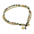 Agate beaded anklet, 'Valley of Color' - Handmade Multi-Color Agate Brass Beaded Anklet with Loop (image 2c) thumbail