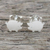 Sterling silver stud earrings, 'Whimsical' - Sterling Silver Hand Crafted Pig Shaped Stud Earrings (image 2) thumbail