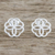 Sterling silver stud earrings, 'Mandarin Charm' - Handmade Mandarin Charm 925 Sterling Silver Stud Earrings (image 2) thumbail