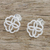 Sterling silver stud earrings, 'Mandarin Charm' - Handmade Mandarin Charm 925 Sterling Silver Stud Earrings (image 2b) thumbail