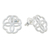 Sterling silver stud earrings, 'Mandarin Charm' - Handmade Mandarin Charm 925 Sterling Silver Stud Earrings (image 2d) thumbail
