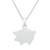 Sterling silver pendant necklace, 'Quaint Pig' - Handmade 925 Sterling Silver Pendant Necklace Pig Thailand