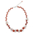 Carnelian and cultured pearl beaded necklace, 'Runway Chic in Red' - Handmade Carnelian Cultured Pearl Beaded Necklace Thailand thumbail