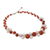 Carnelian and cultured pearl beaded necklace, 'Runway Chic in Red' - Handmade Carnelian Cultured Pearl Beaded Necklace Thailand (image 2d) thumbail