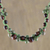 Tiger's eye and unakite beaded necklace, 'Burgundy Runway Chic' - Handmade Tigers Eye Unakite Beaded Necklace Thailand (image 2) thumbail