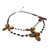 Multi-gemstone beaded pendant necklace, 'Dawn Bloom in Amber' - Handmade Tigers Eye Garnet Dyed Quartz Pendant Necklace (image 2d) thumbail