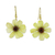 Natural zinnia dangle earrings, 'Yellow Summertime Zinnia' - Resin Coated Natural Zinnia Dangle Earrings from Thailand (image 2a) thumbail