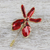Gold-accented natural orchid stickpin, 'Chiang Mai Orchid' - Gold Plated Natural Orchid and Gold Plated Brass Stickpin thumbail